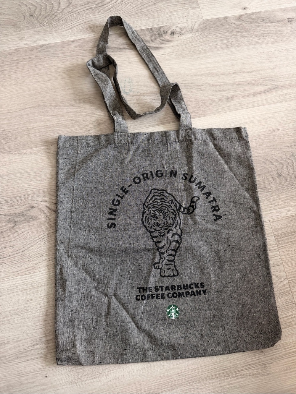Starbucks Single-Origin Sumatra Tiger Gray Tote Bag